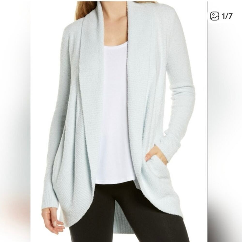 Barefoot Dreams Cozy Chic Lite Circle Cardigan in Blue Water size medium